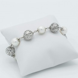 Bracciale sfere traforate e...